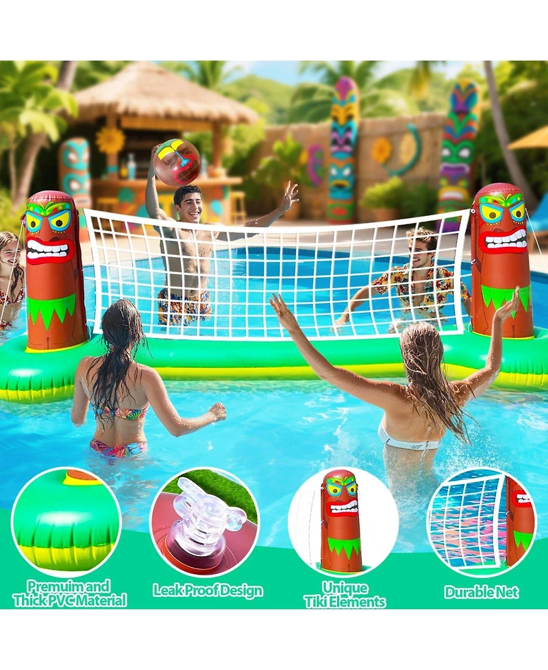 Gnuadz Inflatable Luau Tiki Pool Volleyball Game