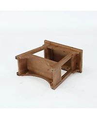 Tribesigns 2-tier Solid Wood End Table, Rustic Farmhouse Side Table For Living Room, Bedroom