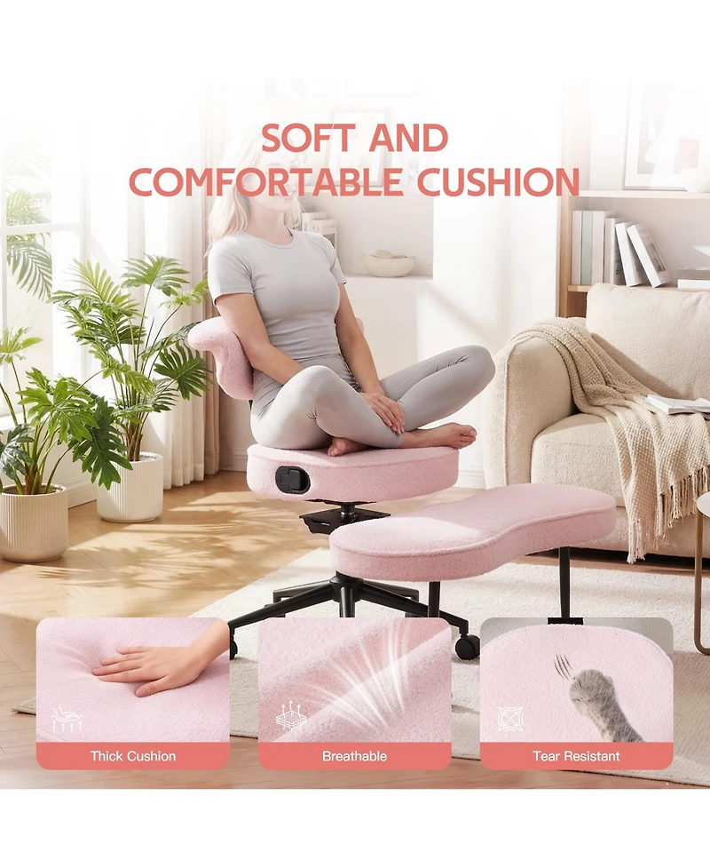 gaomon 360degree(s) Swivel Ergonomic Cross-Legged Lounge Chair, Adjustable Height