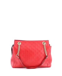 Pre-Owned Gucci Medium Soft Signature Shoulder Bag Guccissima Leather