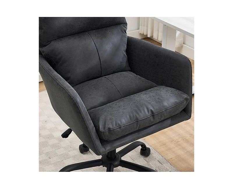 sumyeg Ergonomic Pu Leather Office Chair with High-Strength Metal Frame