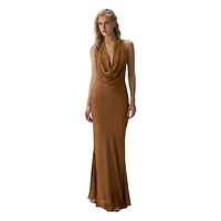 Luna B Women's Siren Halter V-Neck Maxi Dress