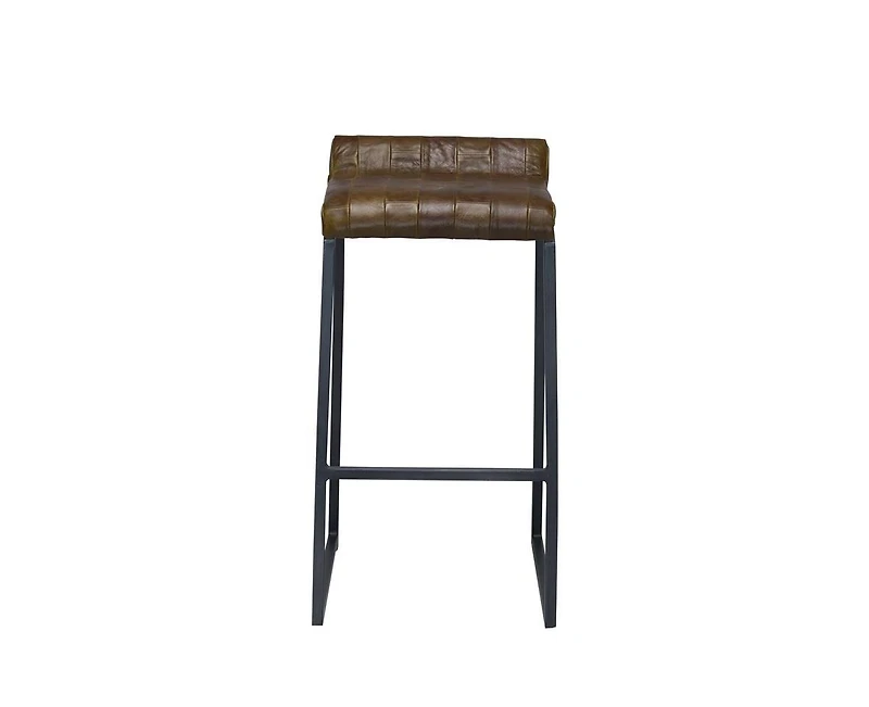 HomeRoots 27 " Iron Backless Counter Height Bar Chair