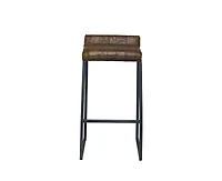 HomeRoots 27 " Iron Backless Counter Height Bar Chair