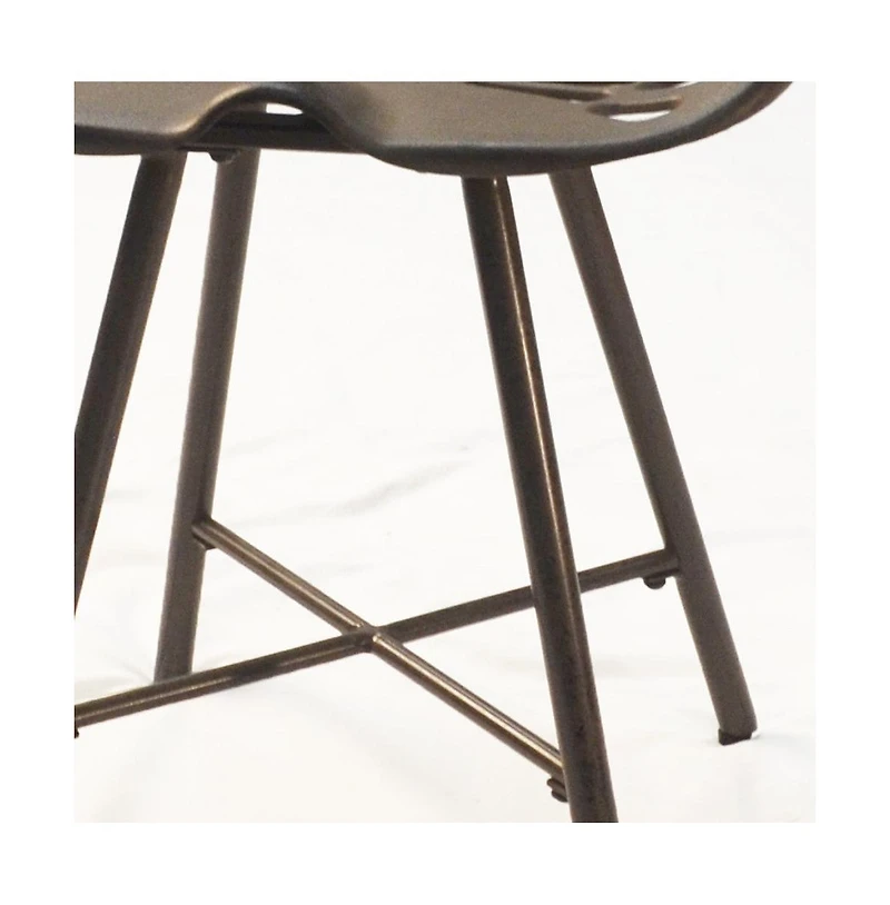 HomeRoots 18" Iron Backless Bar Chair