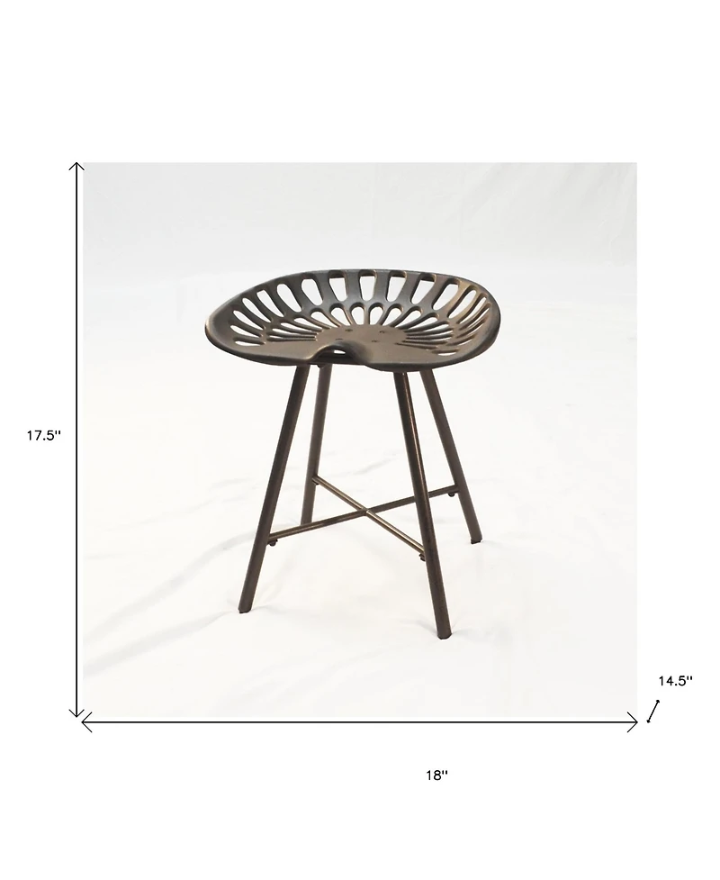 HomeRoots 18" Iron Backless Bar Chair