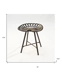 HomeRoots 18" Iron Backless Bar Chair