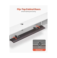 Sugift Floating Tv Stand 70 Inch Wall Mount Entertainment Center with Cable Hole