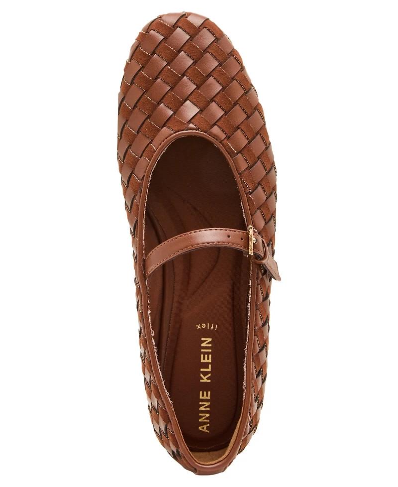 Anne Klein Women's Connie Woven Mary Jane Ballet Flats