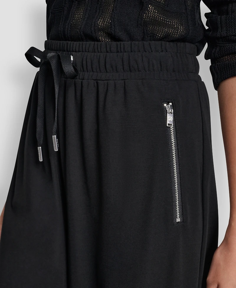 Dkny Women's Soho Ponte Pull-On Wide-Leg Pants