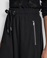 Dkny Women's Soho Ponte Pull-On Wide-Leg Pants