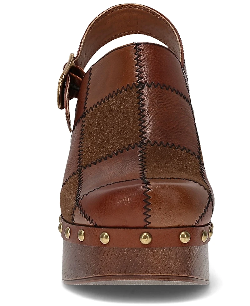 Frye and Co. Women's Wylie Patchwork Platform Mule Clogs