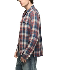 Lucky Brand Men's Plaid Double Gauze Flannel Shirt