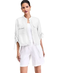 I.n.c. International Concepts Women's Tie-Sleeve Chambray Tie-Waist Blouse, Macy's Exclusive