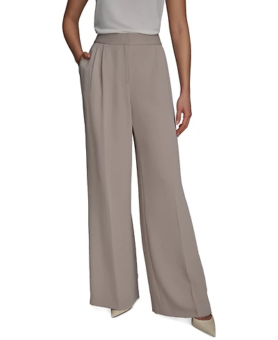 Donna Karan New York Petite Pinstripe Wide-Leg Pants
