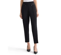 Kasper Women's Ava Straight-Leg Zip-Pocket Pants