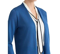 Kasper Women's Open-Front A-Line Cardigan