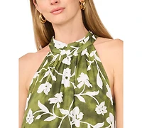 Msk Women's Floral Halter Challis Dress