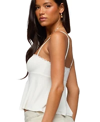 Edikted Women's Gallie Tie Front Babydoll Top