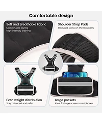Aofar 12-18lb Weighted Vest Adjustable Iron Sand Weights Shoulder Pads Pocket Fitness