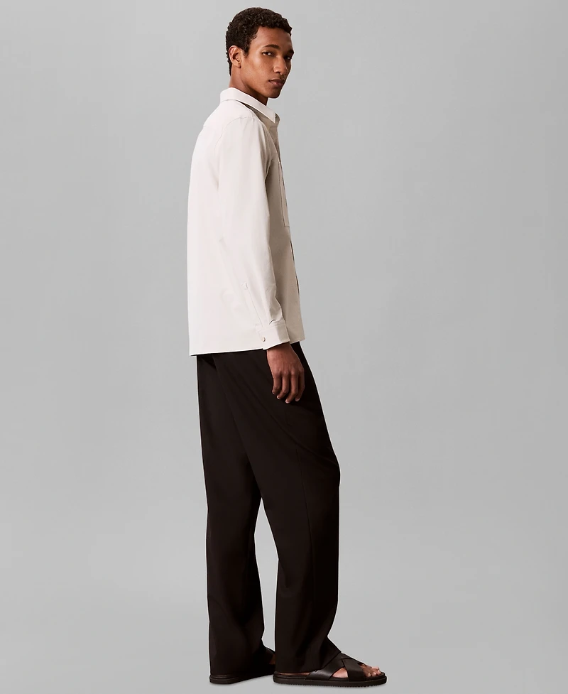 Calvin Klein Men's Nylon Stretch Blend Classic-Fit Shirt