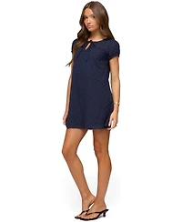 Edikted Women's Mariella Lacey Eyelet Mini Dress