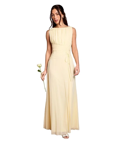 Coast Women's Mesh Ruched Waist Maxi Dress