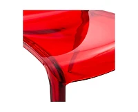 LeisureMod Murray 4-Pieces Modern Plastic Dining Chair with Transparent Design Fully Assembled