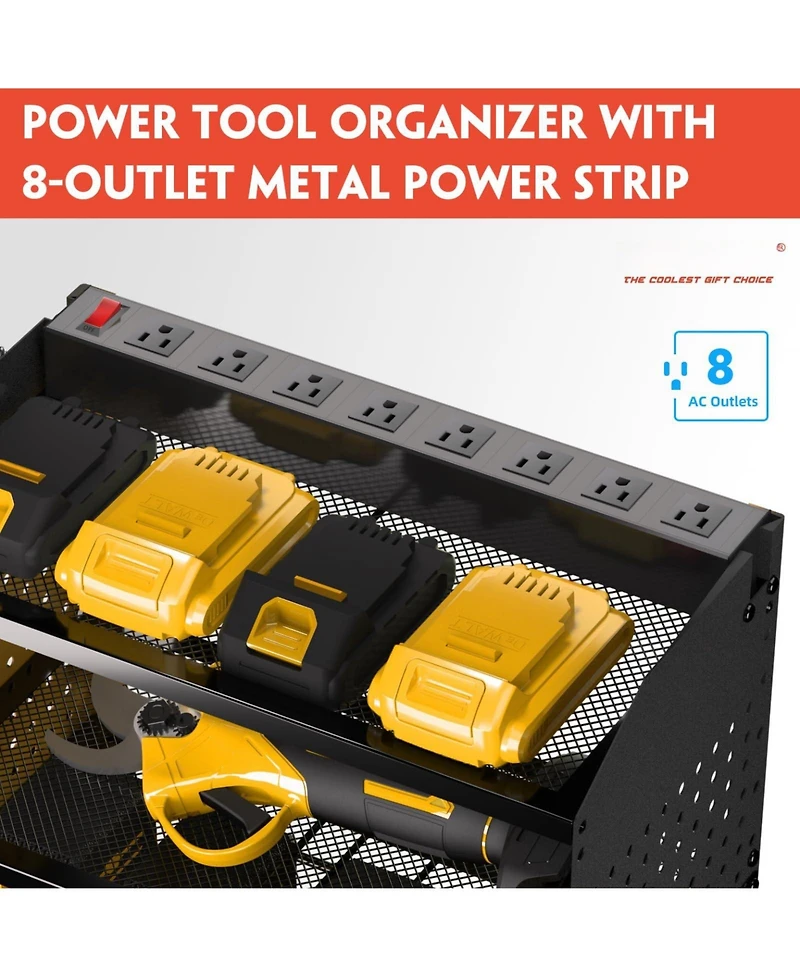 Xdovet Power Tool Organizer Wall Mount Rack Drill Holder Charging Station Garage Storage Gift Men