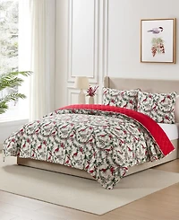 Seventh Studio Cardinal Quilted 3-Piece Quilt Set, Full/Queen