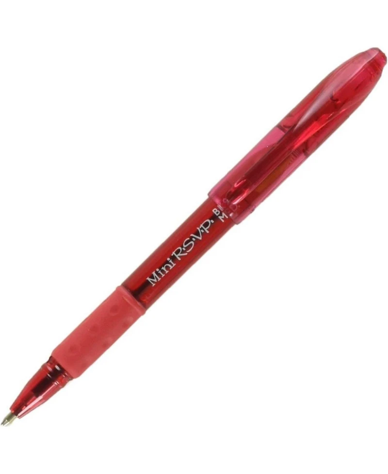 Pentel Rsvp Mini Ballpoint Pen, (1.0mm) Medium Line, 24-Assorted Ink (A/B/C/D/F/P/S/V) in Clear cylinder pack