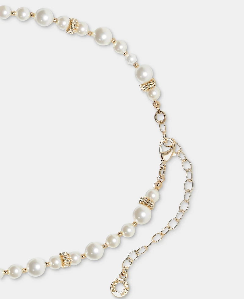 Anne Klein Crystal & Imitation Pearl Multi-Charm Pendant Necklace, 16" + 3" extender