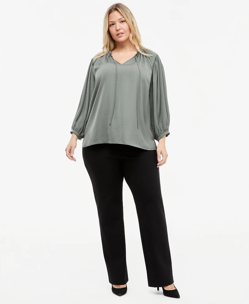 Vince Camuto Plus Raglan Sleeve Peasant Blouse