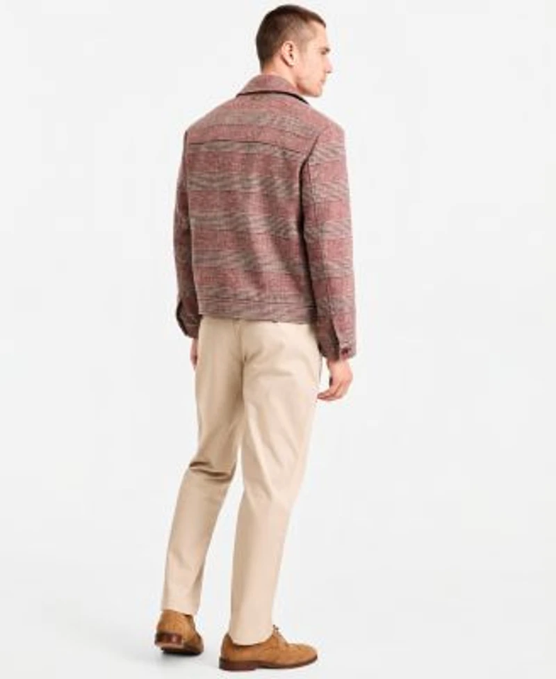 Ted By Ted Baker Mens Front Zipper Plaid Pocket Jacket Grosvenor Short Sleeve Crewneck Sweater Hampstead Modern Fit Chino Solid Pants