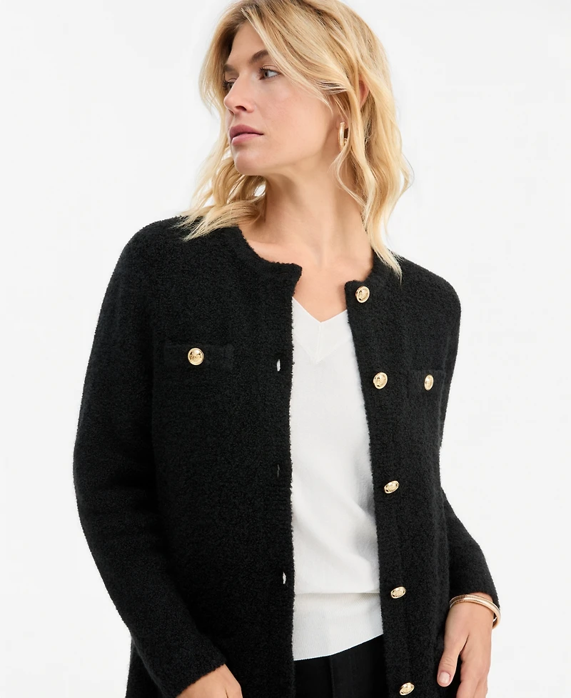 I.n.c. International Concepts Women's Long Boucle Duster Cardigan, Macy's Exclusive