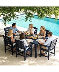 Hips All-Weather Outdoor Patio Dining Chair, Garden Backyard Armchair with Supportive Curved Backrest