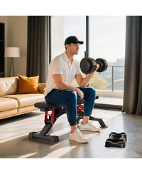 Fed Fitness DB2 Adjustable Dumbbell Set, 5-in-1 Quick Adjustable Weights with Storage Box and Non-Slip Handle, Weight Set for Home Gym Exercise