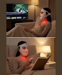 Lovery 5D Liquid Silicone Led Light Therapy Face Mask - Red, Blue and Near-Infrared Light - Skin Rejuvenation and Acne Care