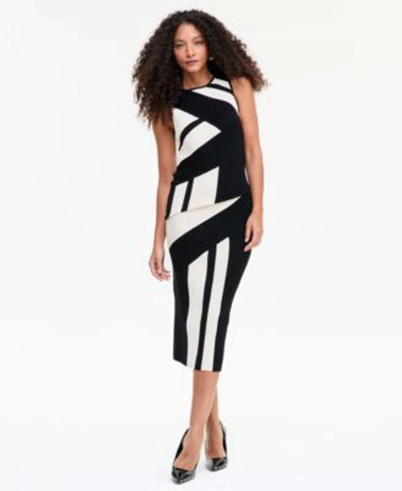 I.N.C. International Concepts Womens Asymmetrical Hem Tank Midi Skirt Macys Exclusive