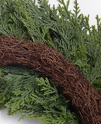 Holiday Lane Heritage Cedar Wreath with Red Berries, Macy's Exclusive