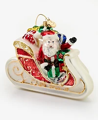 Macy's 100th Thanksgiving Day Parade Glass Sleigh Ornament, Macy's Exclusive
