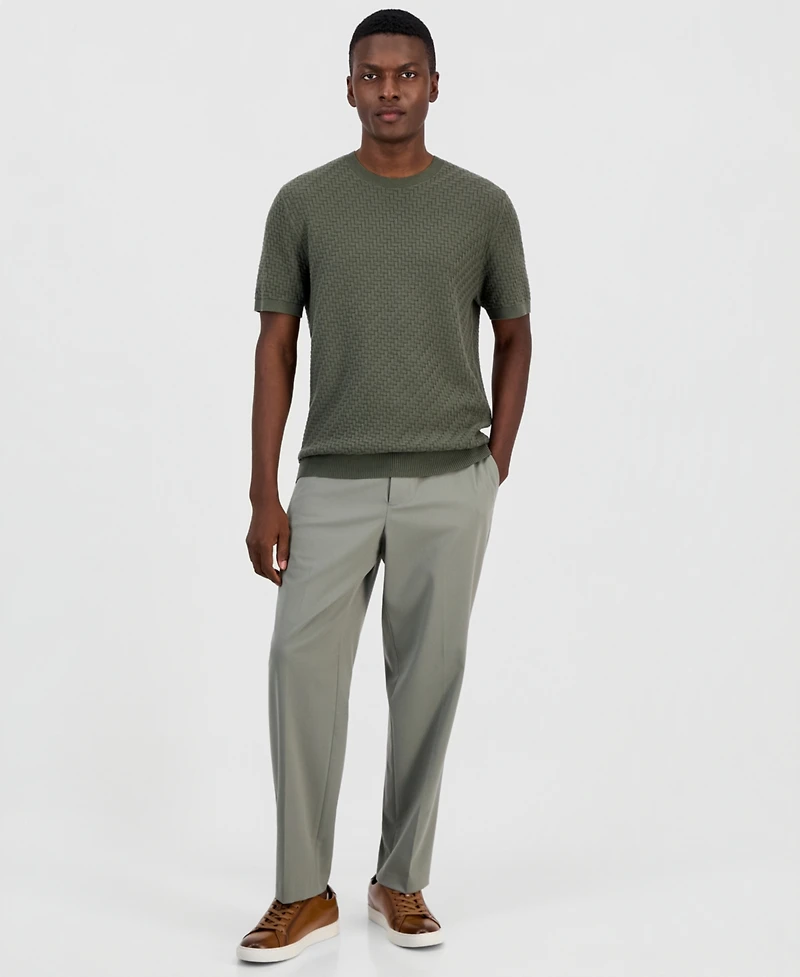 Alfani Men's Basketweave Sweater T-Shirt, Macy's Exclusive