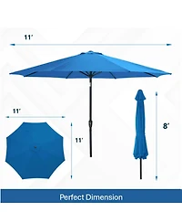 Mondawe 11 Ft Market Patio Umbrella with Crank & Tilt (No Base)