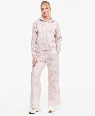 Puma Women's Ess Camo Wide-Leg Fleece Sweatpants