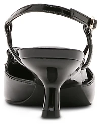 Madden Girl Women's Kaia Slingback Bow Kitten Heel Pumps