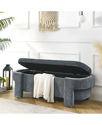 Flynama 51.5" Chenille Large Storage Bench