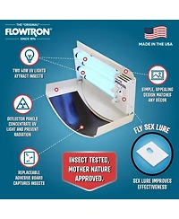 Flowtron 1200 sq.ft Indoor Sconce Fly Killer, 80W Indoor Insect Control with Dual Lure Method