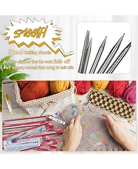 Aeelike 55-Piece Double Pointed Knitting Needles Set - Short Knitting Needles for Beginners