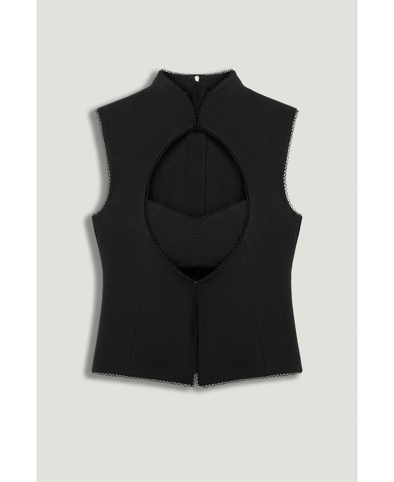 Nocturne Women's Braid-Trim Bustier Top with Built-In Bra