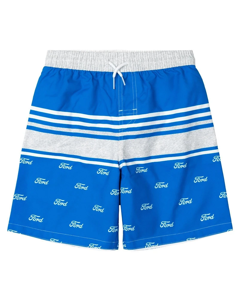 Ford Motor Company Toddler Boys Ford Swimwear 2-Piece Rash Guard and Trunks Set